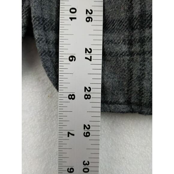 Womans Vintage Pendleton 100% Virgin Wool Blazer Jacket Gray & Black Plaid - Picture 11 of 11